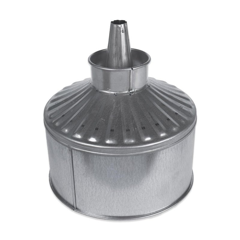 Funnel King 94469 12 Qt Fluted Galvanized Funnel W/Skirt & Screen - 11" Center Spout, Multi